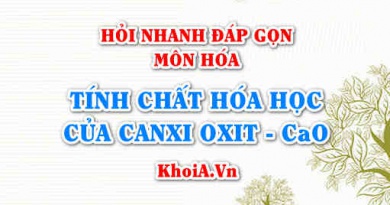 Tính chất hóa học của Canxi Oxit: CaO? Hỏi nhanh đáp gọn môn Hóa
